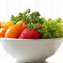 Icona di frutta e verdura, simbolo di alimentazione sana.