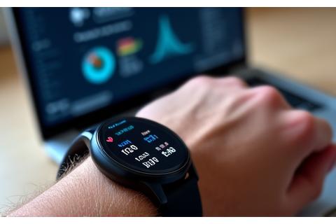 Schermo di un computer che mostra grafici e dati relativi alla salute, con un'interfaccia utente pulita che indica tracciamento del benessere.