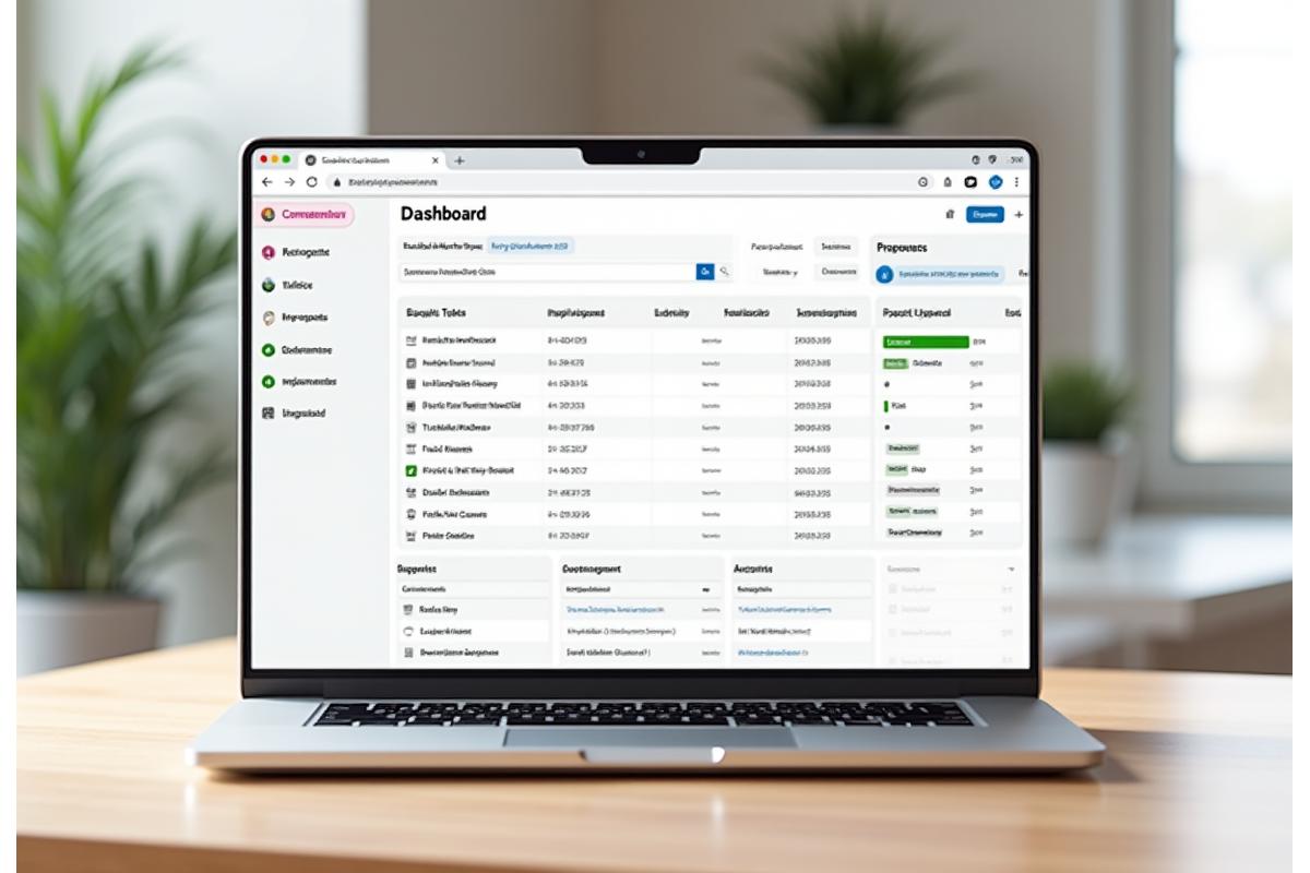 Interfaccia utente di una dashboard che mostra lo stato di diversi feedback, con barre di progresso e icone.