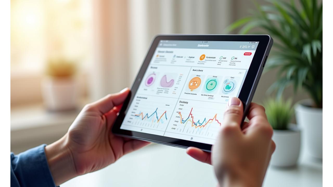 Dashboard personalizzata Anima Sana con metriche di salute e grafici di tendenza.