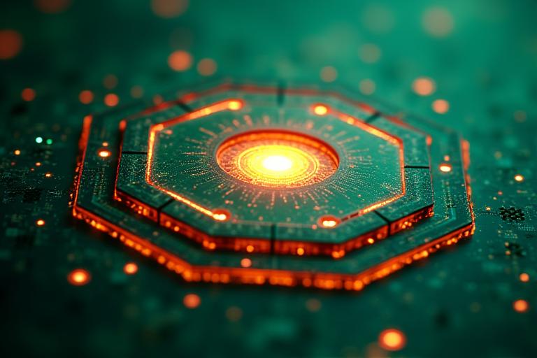 Visualizzazione di un firewall digitale con certificazioni di sicurezza.