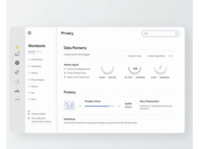 Diagramma interattivo che mostra controllo utente sui dati in un'interfaccia elegante.