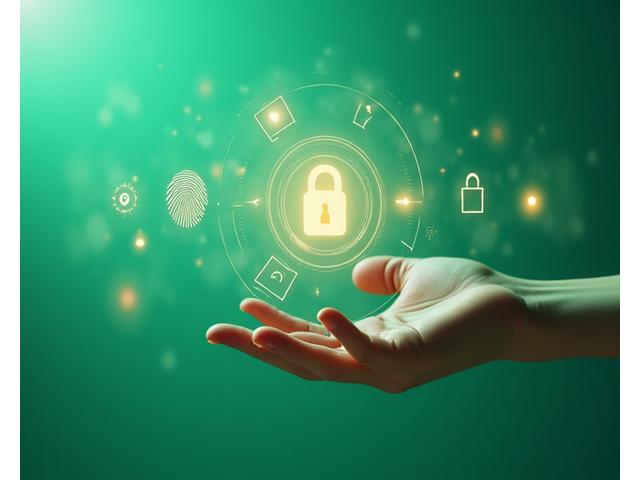 Icona stilizzata di una persona che gestisce impostazioni di sicurezza su uno schermo, simbolo di controllo e protezione dell'account utente.