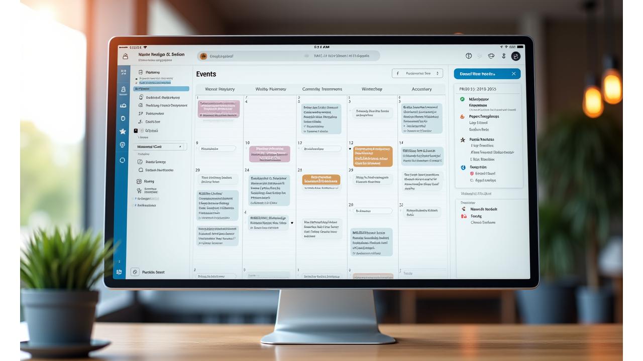 Vista interattiva del calendario dei workshop Anima Sana con eventi evidenziati