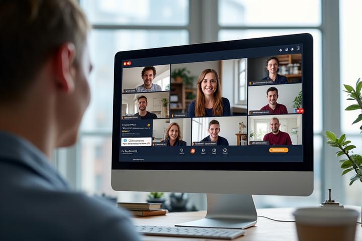 Screenshot di una sessione di workshop online interattiva con domande e risposte